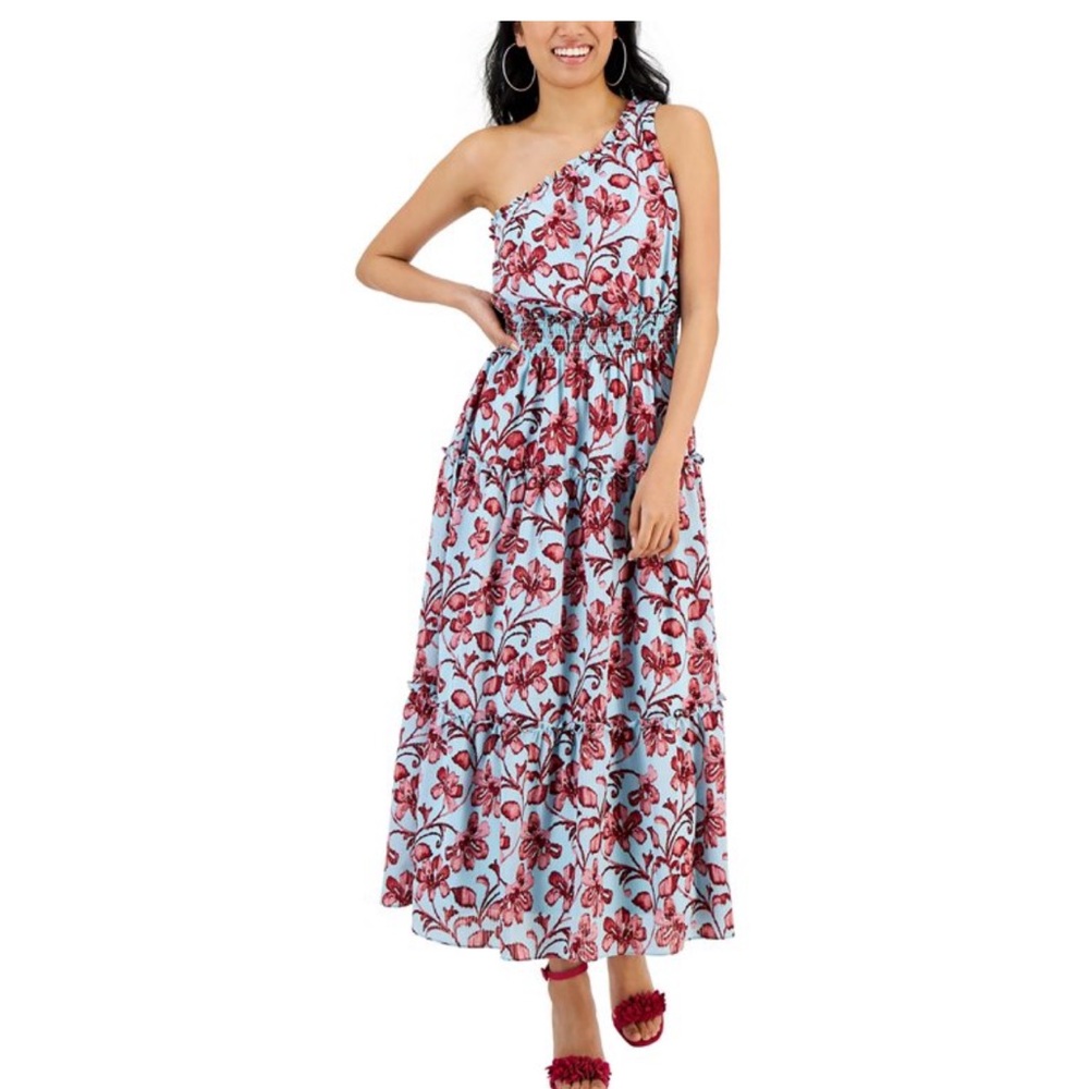 Taylor Floral One Shoulder Maxi Dress